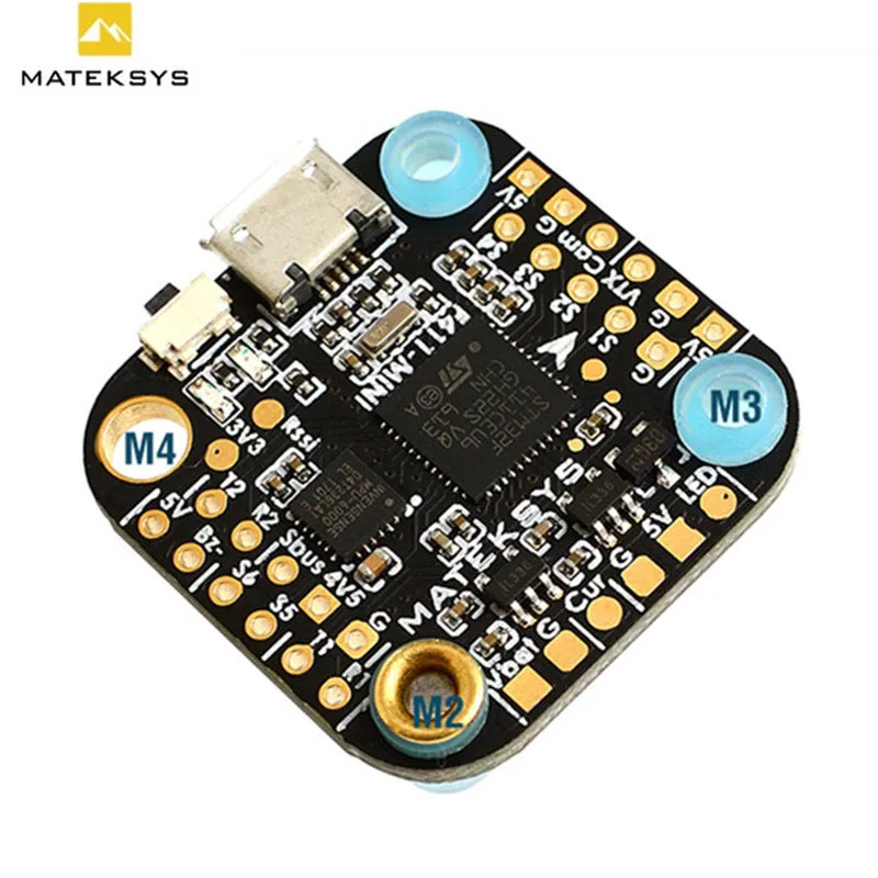 Matek система 20*20 мм F411-mini мини F4 Контроллер полета AIO OSD BEC и Светодиодная лента для радиоуправляемого дрона квадрокоптера модели запасные части