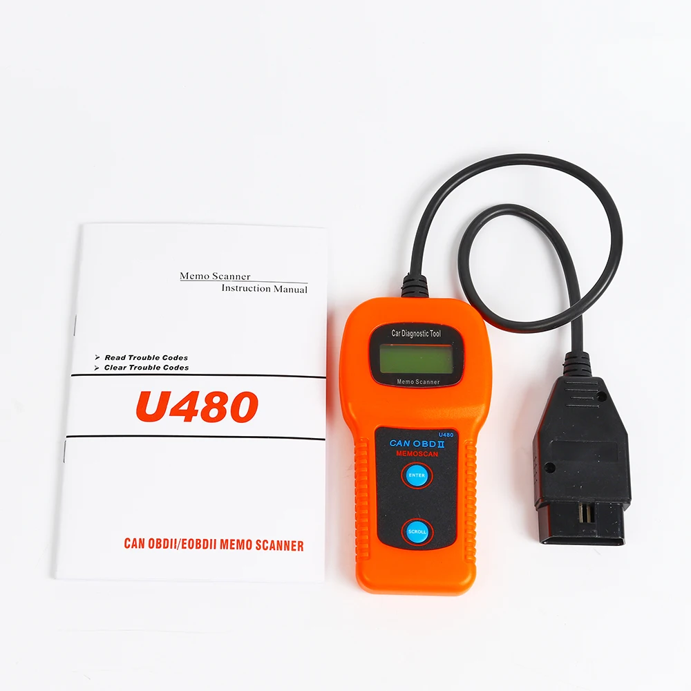 1 шт. U480 сканер кодов неисправностей автомобиля CAN BUS OBD2 EOBD диагностический