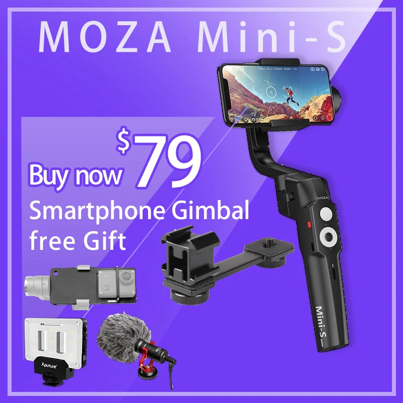 3 осевой карданный стабилизатор для смартфона Moza Mini S Ручной Стабилизатор Vlog iPhone