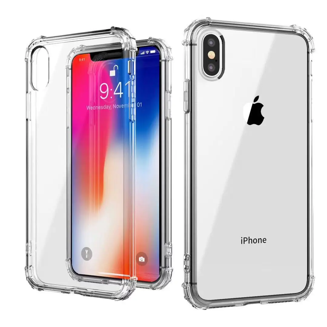 Luxury Shockproof Silicone Phone Case For iPhone X Xs Xr Max 8plus 8 6 6s Plus 7 Transparent Back Cover |