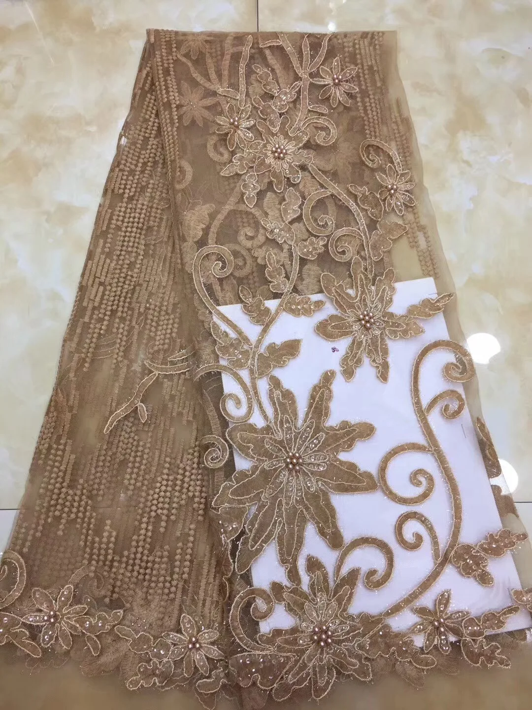 Mint White Mesh French Milk Silk Embroidery African Cord Laces Guipure Lace Fabric For Nigerian Wedding Dresses 5 Yards D56 | Дом и сад