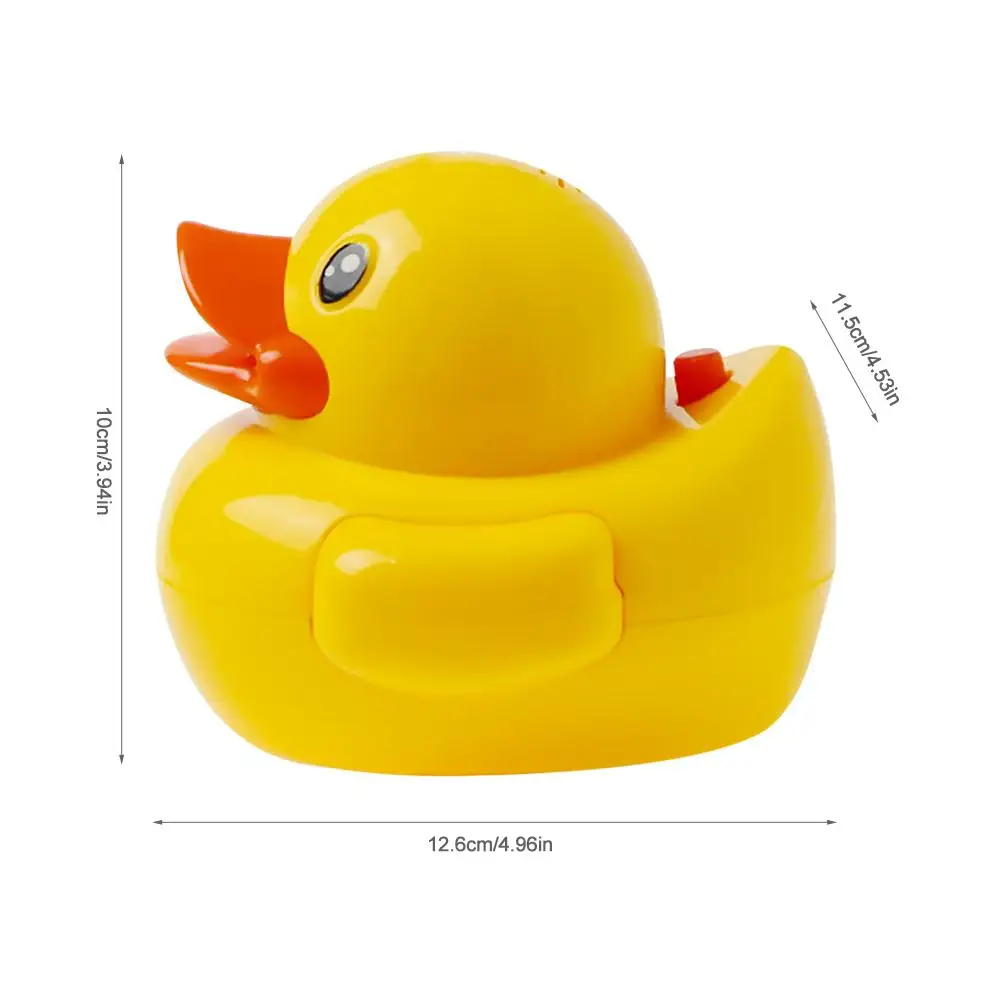

cute Yellow Duck Baby Shower Toy Electric Water Spray Infant Induction Sprinkler Rotating Two Music Flashing Lights Jet Ball