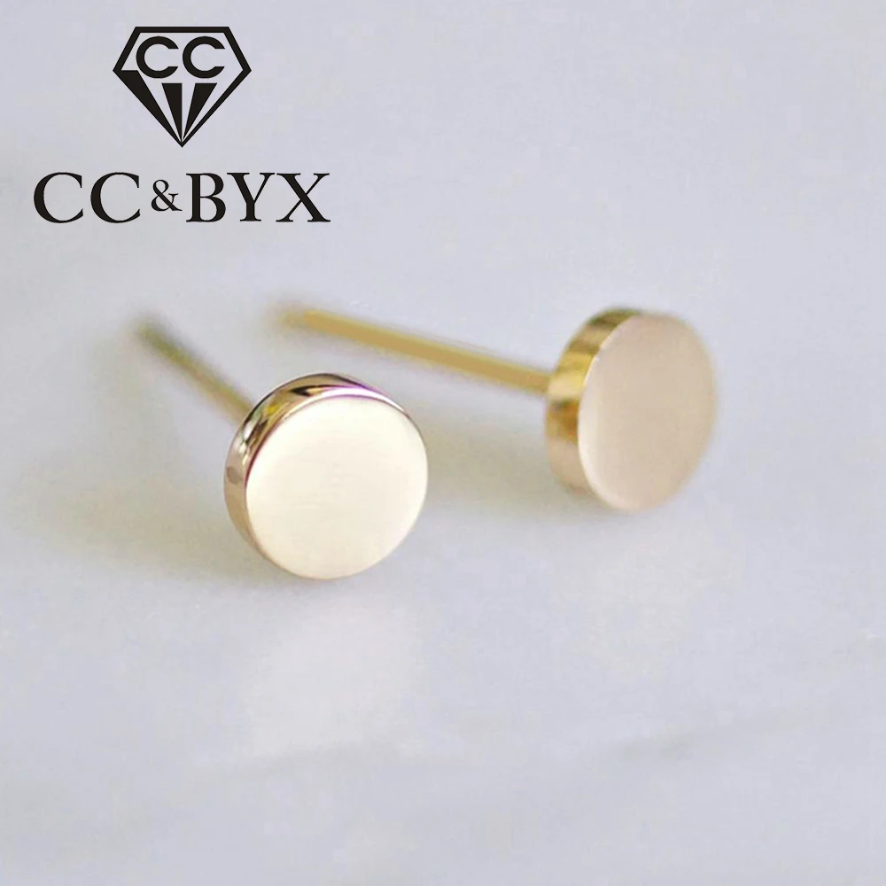 

CC Stainless Steel Stud Earrings for women Office Small design Earring Studs Minimalist Fashion Jewelry Accessories