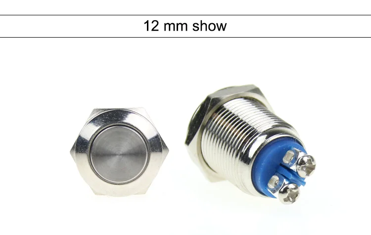 Высокое качество 12MM16MM19MM22MM металлический кнопочный переключатель кнопка сброса дверной звонок винт Переключения pin водонепроницаемый
