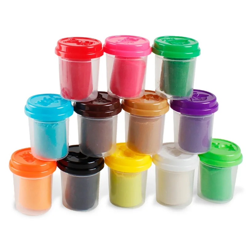 12 colors Детский игровой набор для теста, набор для моделирования пластилина, набор инструментов, сделай сам, дизайнерский комод для волос, модель мороженого, игровой домик, игрушки, 3D подарок - Цвет: 12 colors
