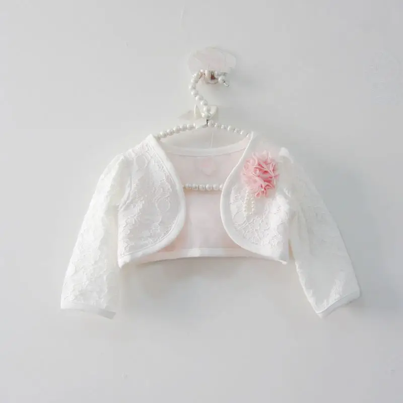 Розовое платье с лепестками для крещения малышей кружевное принцессы жакетом на