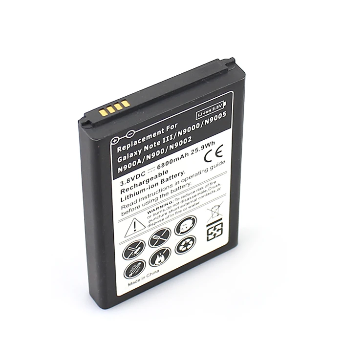 Аккумулятор высокой емкости для телефона Samsung Galaxy Note 3 N9000 N9005 N900A N9002 N900 6800 мАч