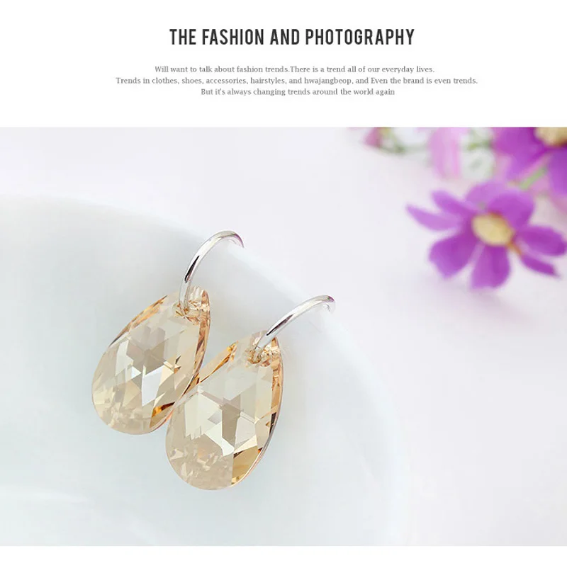Женские серьги из 100% оригинальных кристаллов Swarovski модные ювелирные изделия