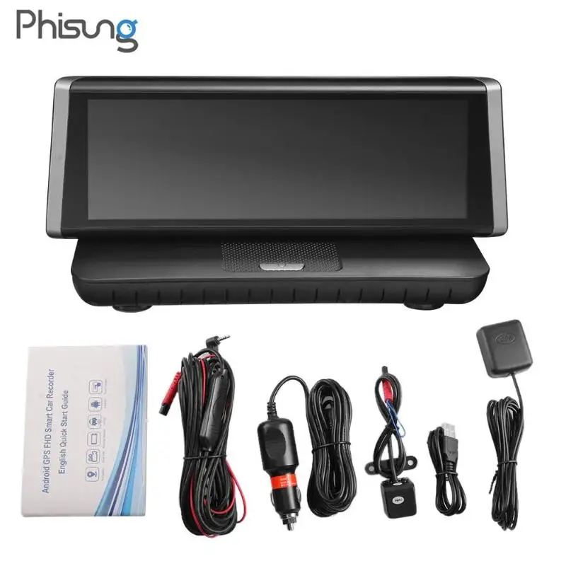 Phisung E02 " приборной панели портативный автомобильный DVR видеорегистратор 4G, Wi-Fi, андроид полный высокой четкости 1080P gps навигации регистратор видео Регистраторы монитор