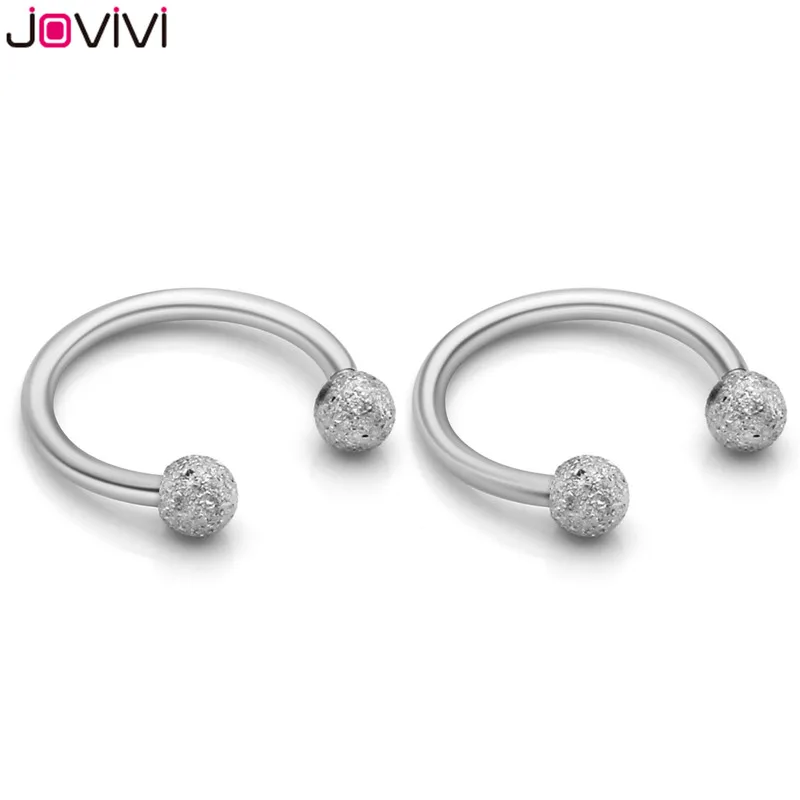 Jovivi нержавеющая сталь 16G 10 мм матовый шар обруч &quotПодкова&quot кольца