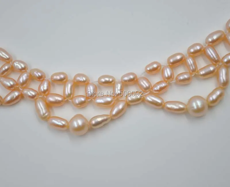 Ожерелье-чокер из натурального пресноводного жемчуга ручной работы | Украшения и