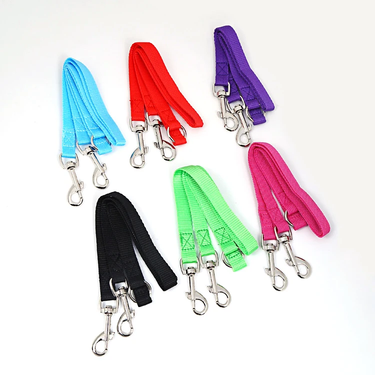 Двусторонний двойной нейлоновый поводок для собак домашних животных 2 собаки 1