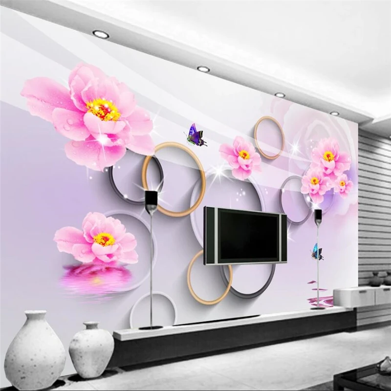 Beibehang пользовательские обои 3D Фэнтези цветок стерео фон настенная живопись