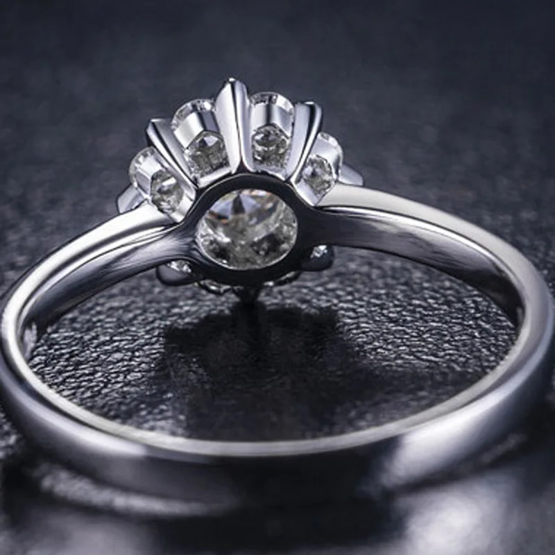 18 К карат кольцо Свадебные полный с бриллиантом браслеты anillos De Grandes bague etoile для