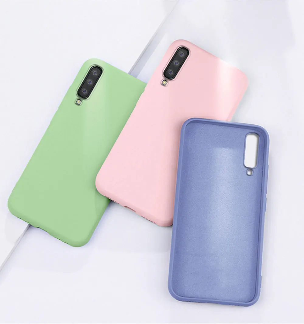 Чехол для samsung Galaxy A70 A50 A40 A20 чехол Жидкий чехол внутри Флокированный Бампер Мягкий ТПУ чехол для телефона для samsung A60 A30 A10