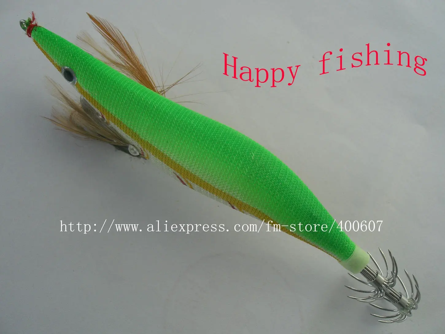 Светящаяся деревянная креветка кальмар самая популярная модель ярко-зеленого