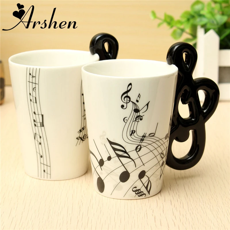 Музыкальная кружка Arshen Stave керамическая для чая кофе молока музыкальные предметы