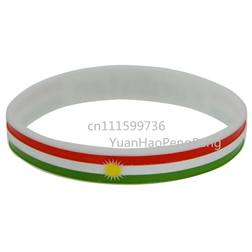 50 шт./лот Силиконовый браслет с флагом Курдистана | Украшения и аксессуары