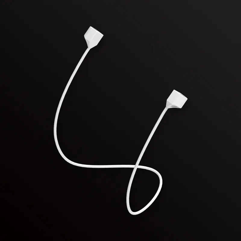 White Straps IHaitun магнитный ремешок для Airpods анти потеря ремни наушники веревка для Bluetooth TWS беспроводной держатель силиконового кабеля чехол - Цвет: White Straps