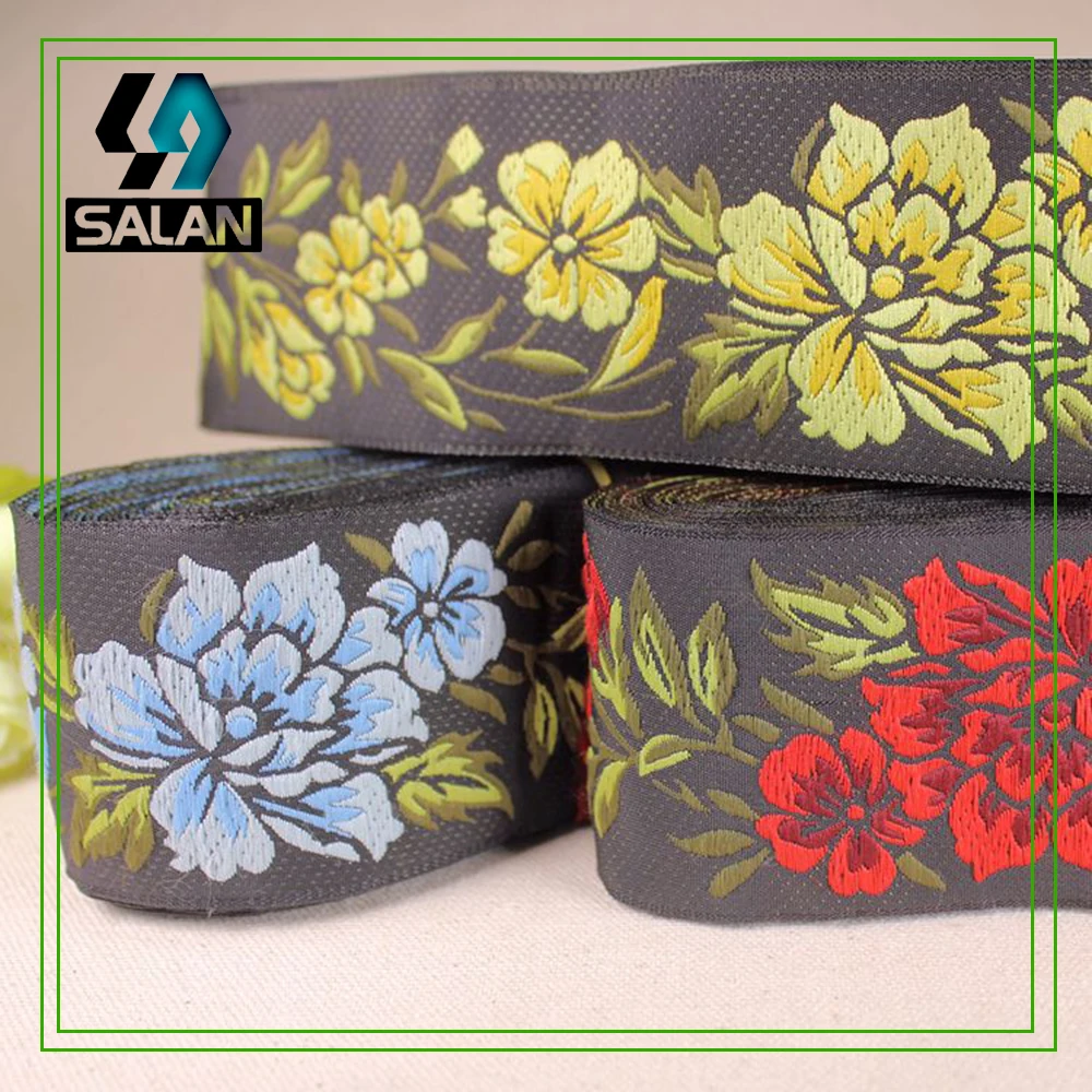 Национальный Ветер черный фон Камелия лента кружево традиционные декоративные