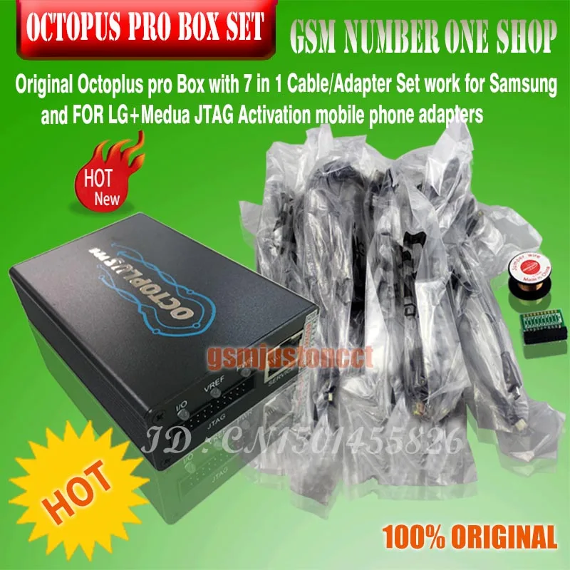 octoplus Pro Box+ 5 набор кабелей для samsung для LG+ EMMC/JTAG активированный(8 в 1 комплект