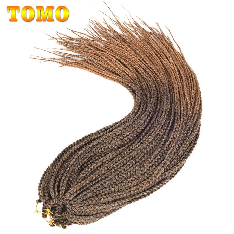 TOMO 14, 18, 22 дюйма, средняя коробка, косичка, вязанные волосы для наращивания, синтетические косички для вязания крючком, 22 корня/упаковка, мягкая косичка, 8 пачек