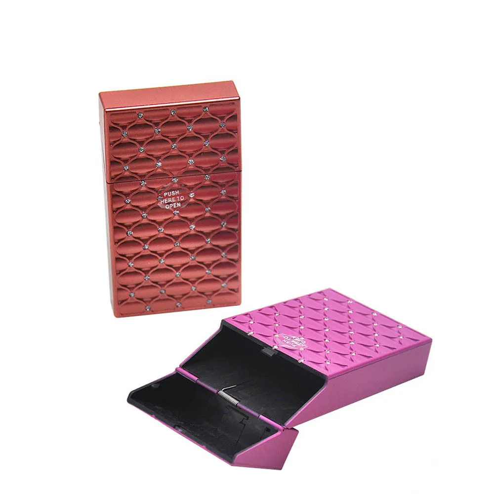 COSY MOMENT 110mm Lady Slim Cigarette Box Cover With Crystal Women Cigarette Case Cigarette Storage Acrylic Cigarette Pack YJ514