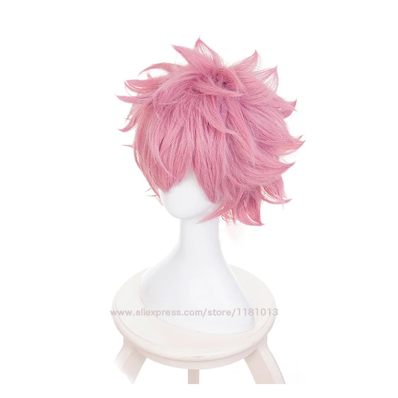Boku no Hiro Akademia Мина Ashido короткий парик мой герой Академия розовый косплей + шапочка |