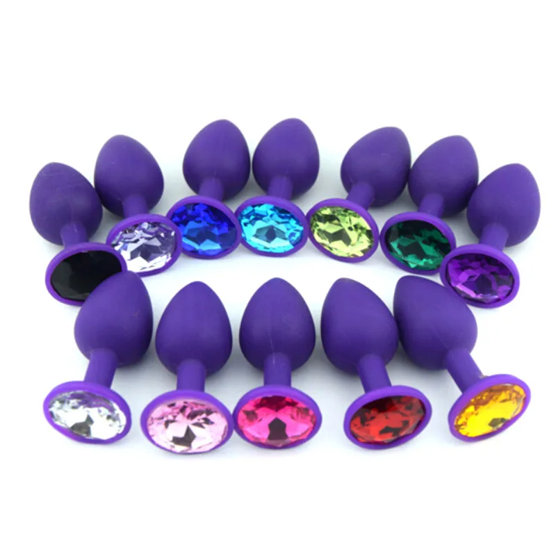 Анальная пробка Анус со стразами силиконовая Стимулятор точки G для женщин и