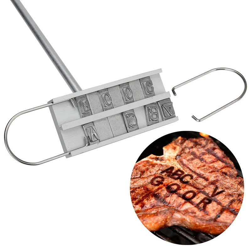 Personality Steak Meat Barbecue BBQ Branding Iron With 55 Changeable letters Tool Grill Accessories |