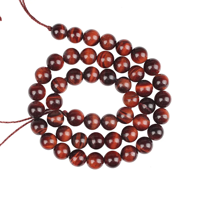 Beads Natural Stone Red Tiger Eye Round Loose 4 6 8 10 12 14 16 18mm DIY For Bracelet Necklace Earrings Jewelry Making | Украшения и
