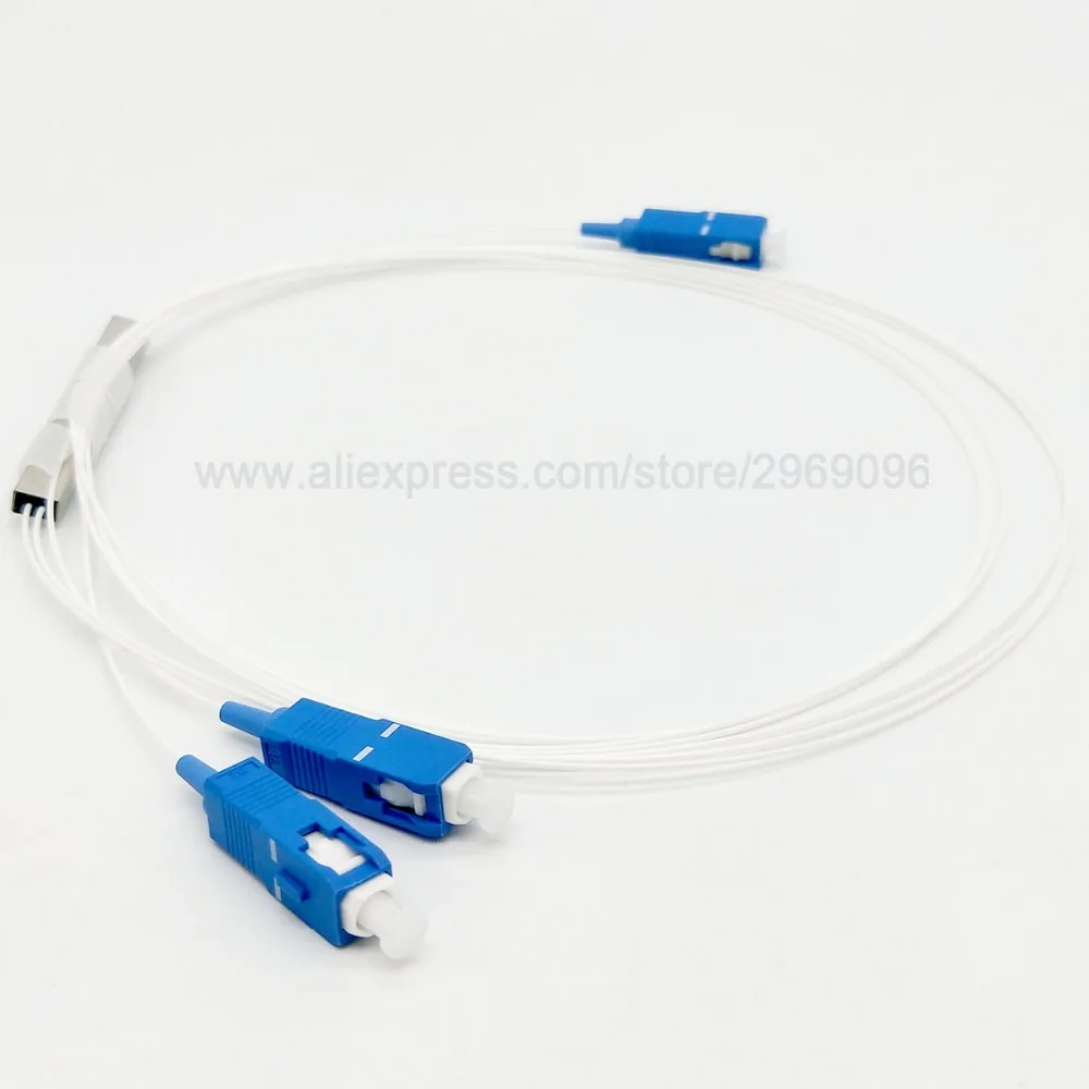 10 шт./пакет SC/UPC мини PLC 1X2 одномодовый волоконно оптический разветвитель|Кабели