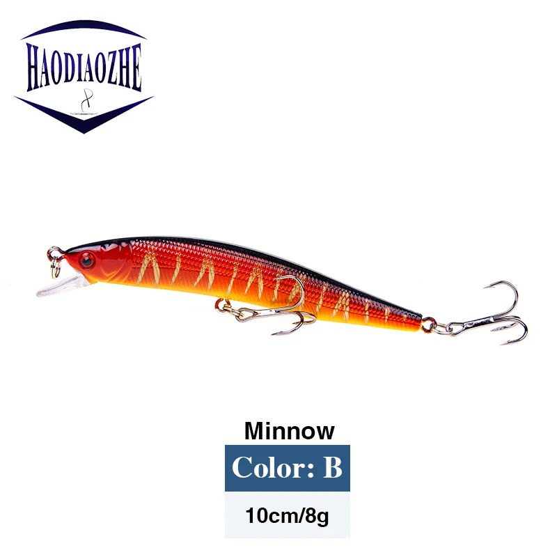 Minnow рыболовные приманки 10 см 8 3 г искусственная жесткая приманка 3D глаза для