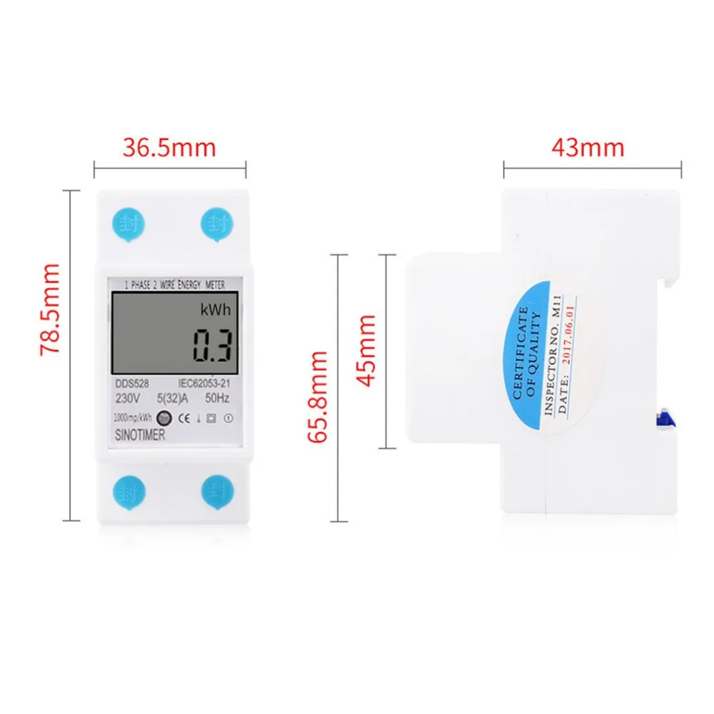 Цифровой ватттметр измеритель напряжения силы потребления энергии 230 В