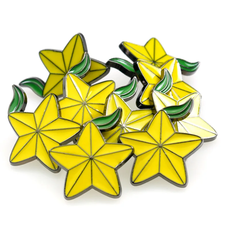 Значки с героями мультфильмов милые сердца Королевства Carambola Броши для женщин Paopu