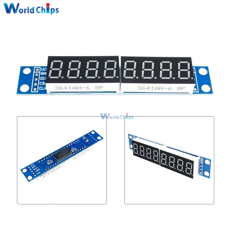 MAX7219 LED Dot Matrix 8 Digit Digital Tube Display Control Module For Arduino 3.3V 5V Microcontroller Serial Driver 7 segment|module 5v|max7219 dot