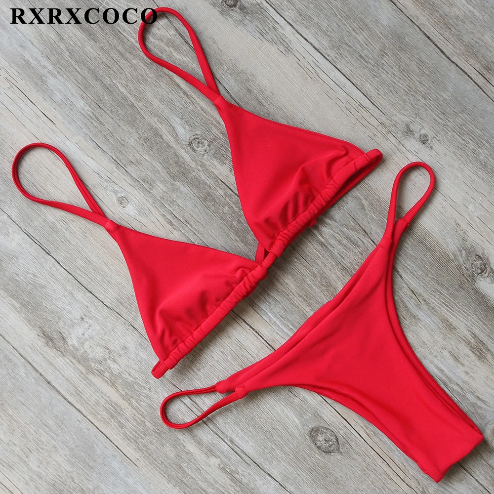 RXRXCOCO бикини для женщин 2018 Купальник микро комплект бандажные купальные костюмы с