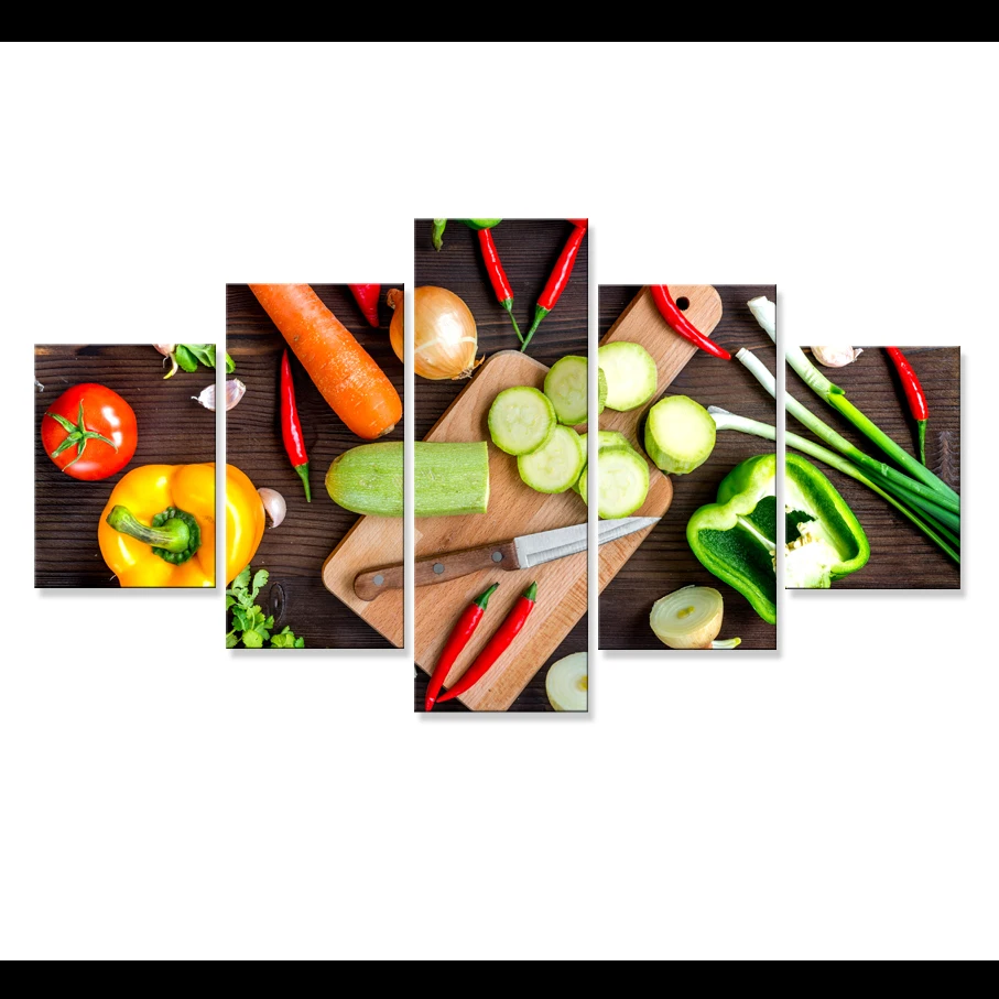 5 современных картин на холсте для кухни гостиной художественное оформление бара