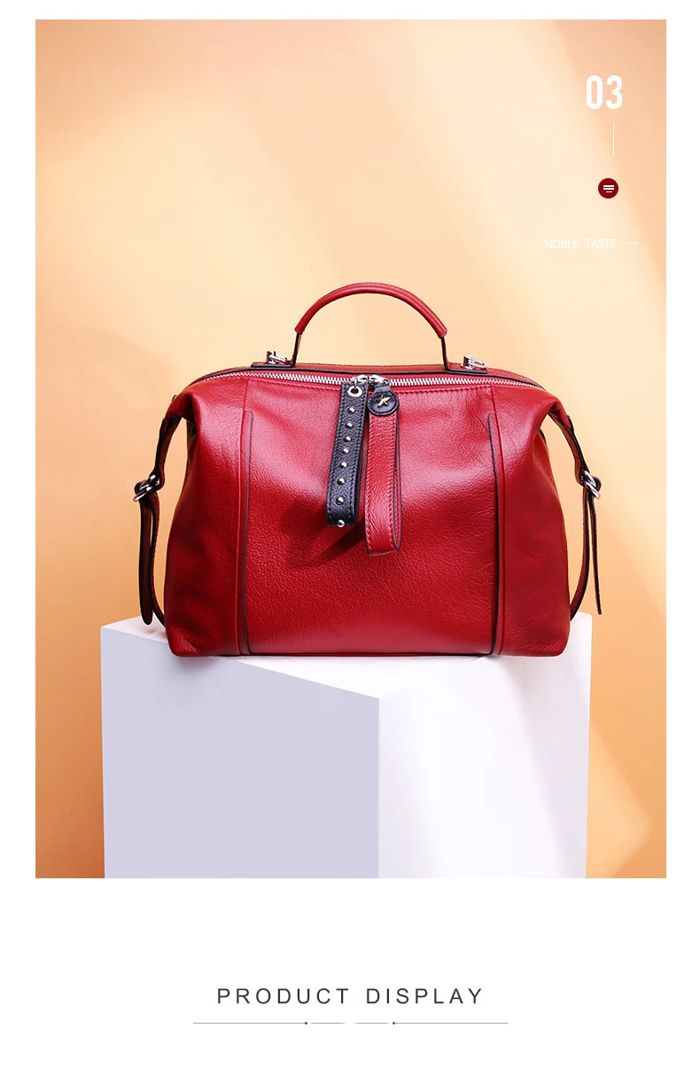 New Luxury Women Bag Genuine Leather Ladies Handbag Leather Shoulder Messnger Bags Women Hobos Bag Fashion Female Bag