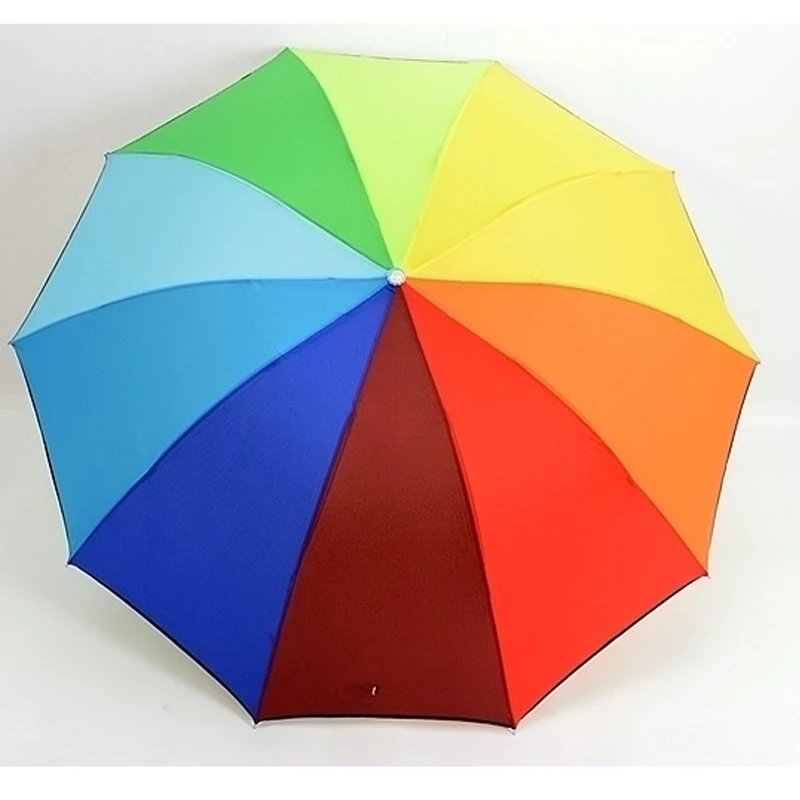 Новый очень большой зонт от дождя яркий Радужный ветрозащитный для всей семьи