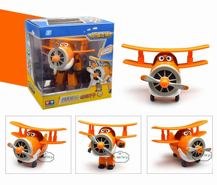 Лучшая продажа 1 шт. 15 см Супер Крылья ABS самолет Трансформация Робот Brinquedos JETT