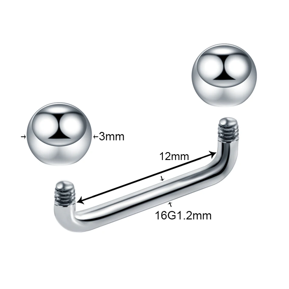 A 1.2X12X3X3mm 1 шт. G23 титановый микро кожный пирсинг кристалл якорь для вшивания в кожу украшения для пирсинга внутренняя и внешняя кожа Diver с покрытием для пирсинга - Окраска металла: A 1.2X12X3X3mm