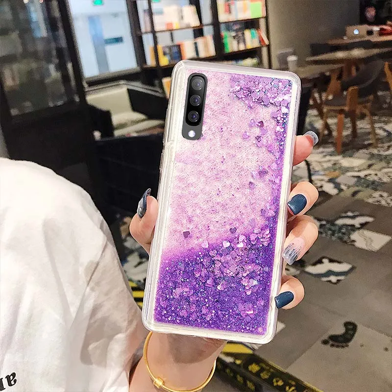 Зыбучих песков с блестками Мягкий силиконовый чехол для samsung Galaxy A70 A50 A40 A30 M30 M20 S10 Lite S9 S8 плюс A7 A8 A6 J8 J6 J4 крышка