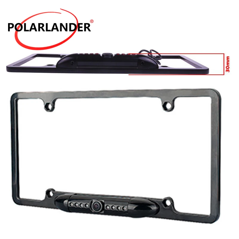 

hot sell Waterproof US Car Licence Plate Frame Camera 135 degree angle with 8 LED Lights Night Vision