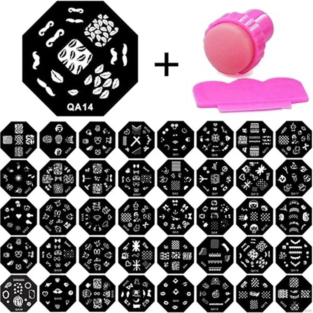 Новинка 2019 шаблоны для дизайна ногтей с рисунком губ штамповки скребок маникюра