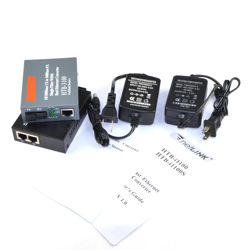 1 пара волоконный трансивер 1F2E + 1F1E 25 км|fiber transceiver|100m fiberethernet fiber switch |