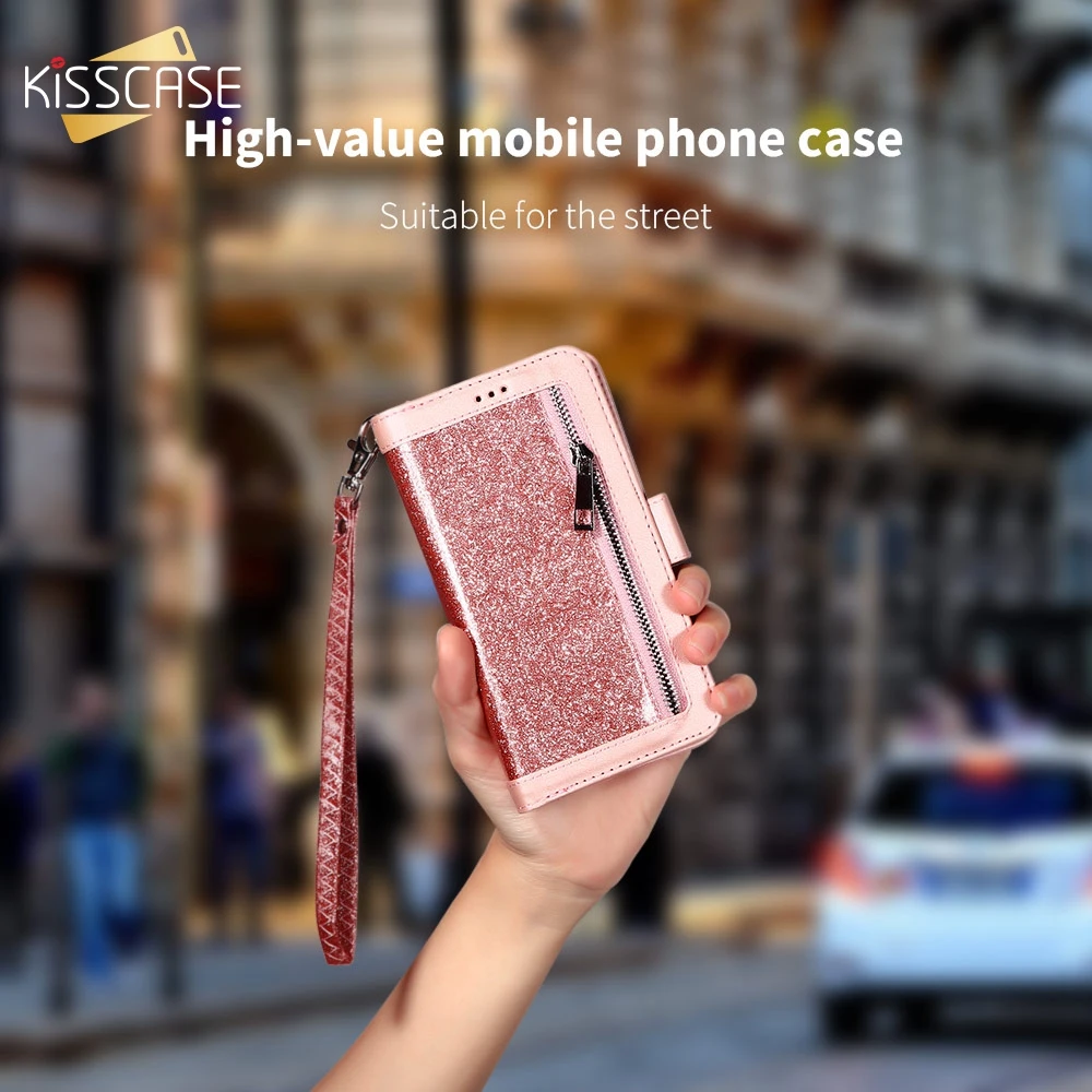 KISSCASE чехол на молнии для iPhone X Coque XS 6Plus Etui 6s Plus 7 8 7Plus 8Plus грязеотталкивающий