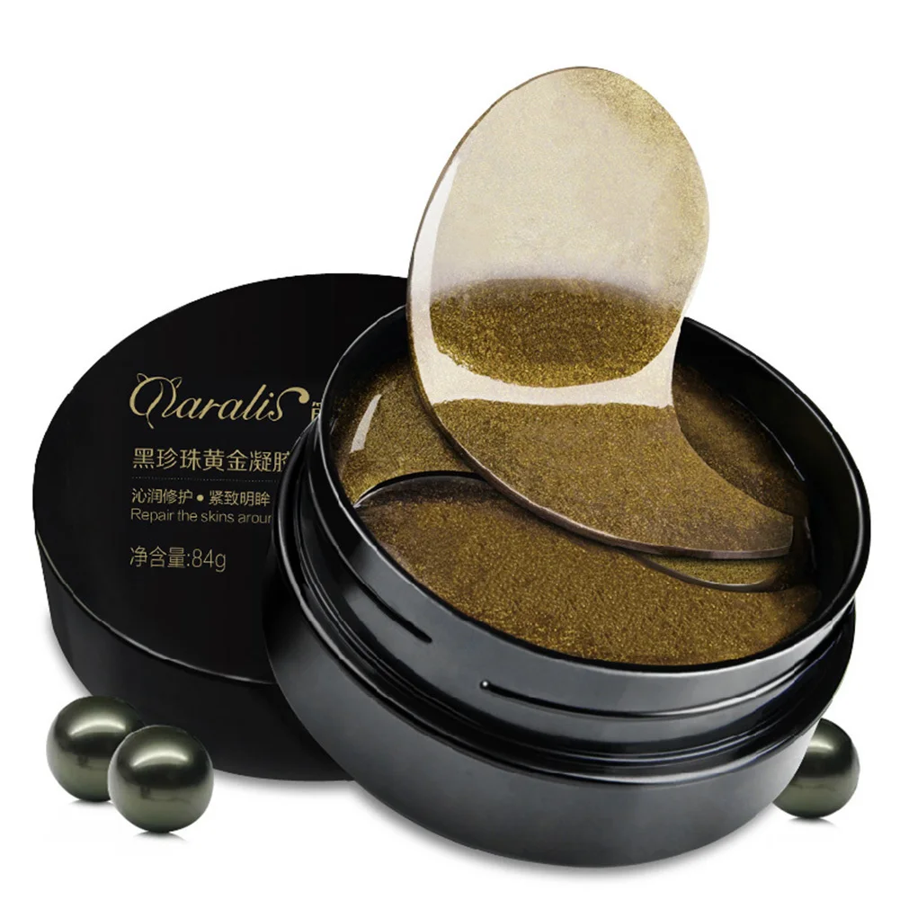 Маска для глаз с черным жемчугом и золотым коллагеном 60 шт. против морщин мешков