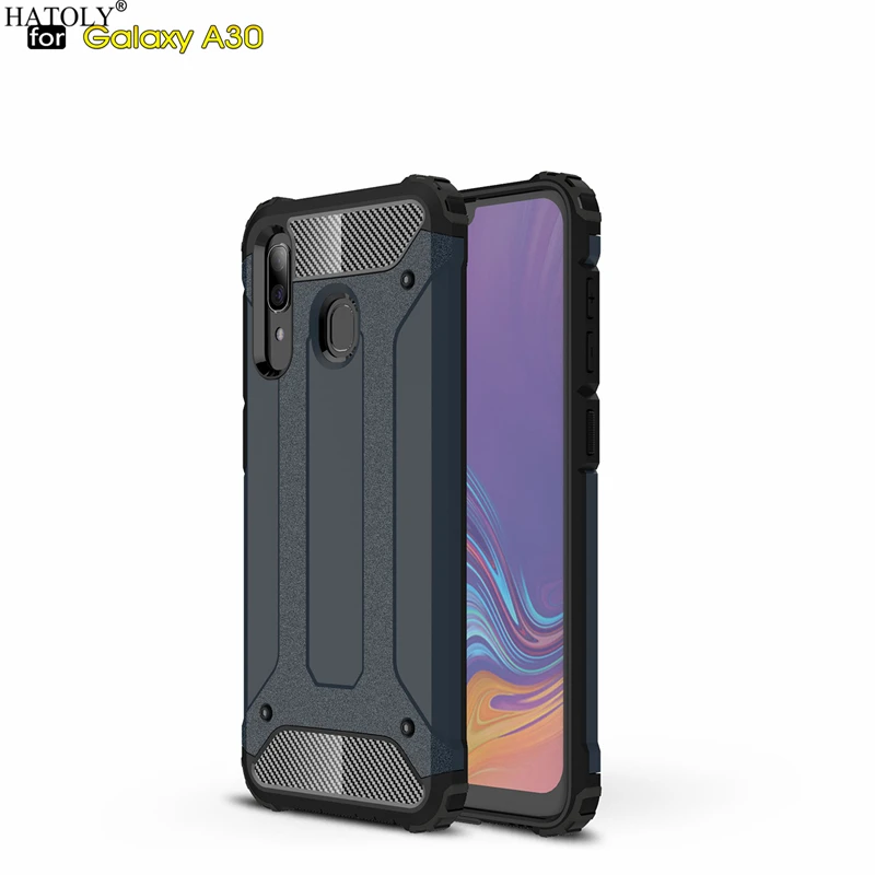 

Чехол HATOLY для samsung Galaxy A30, тяжелая бронированная тонкая твердая резиновая прочная крышка, силиконовый чехол для телефона samsung A30 A 30 2019