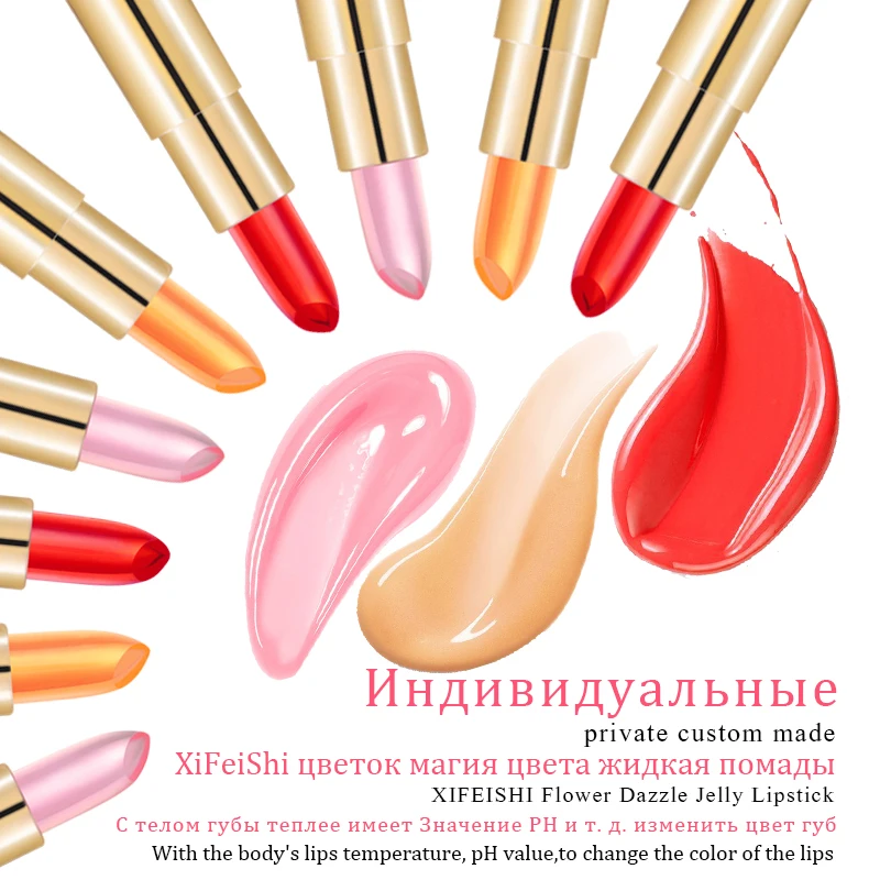 Новая водостойкая губная помада с фруктами Увлажняющая изменением температуры